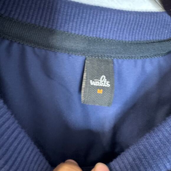 WAHTS  Long Sleeve Crew Neck.Sweatshirt Mens M Zip Pocket Organic Cotton Blue - Picture 10 of 10